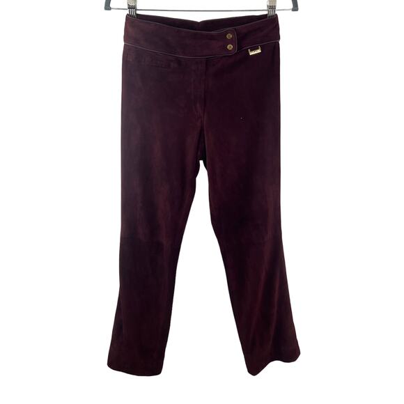 Vintage Ralph Lauren BLACK LABEL Brown Bordo Pants Lamb...